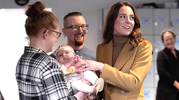 Duchess Kate Coos Over Baby as Prince William Says 'Don't Give My Wife Any More Ideas!'