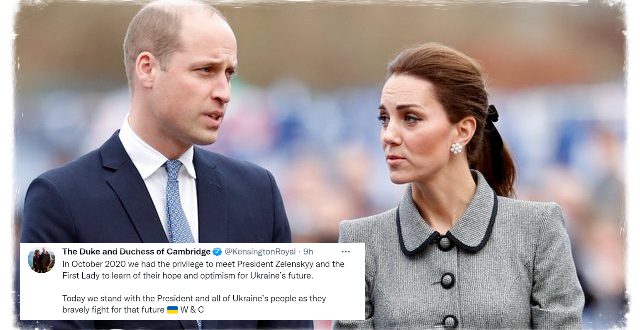The Duke And Duchess Of Cambridge Break Silence On Ukraine Invasion
