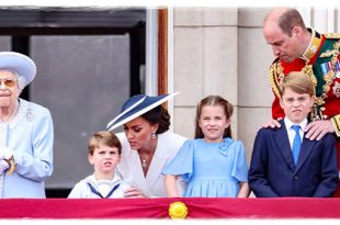 Duchess Kate Has A Word With Adorable Louis As He Makes Faces At Trooping the Colour