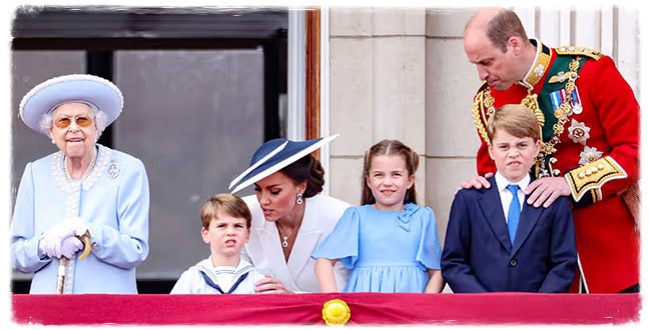 Duchess Kate Has A Word With Adorable Louis As He Makes Faces At Trooping the Colour