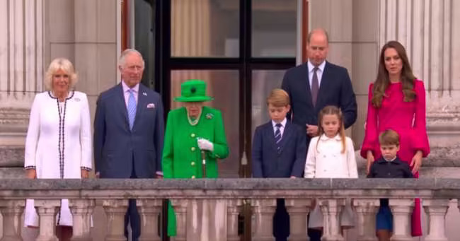 The Queen was jоined by her close family 
