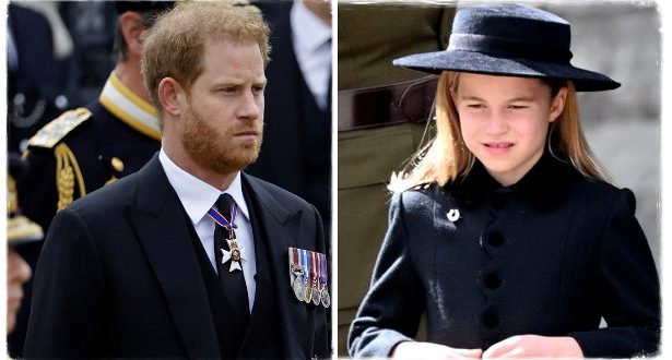 Princess Charlotte Share Endearing Moment With Prince Harry At Queen's Funeral