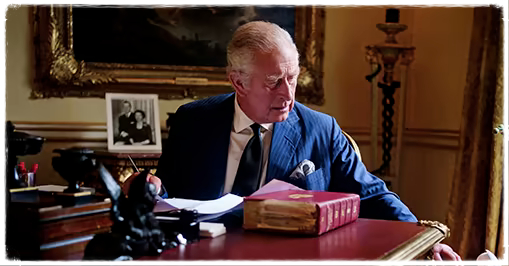 King Charles III Pictured For The First Time Inside His New Office