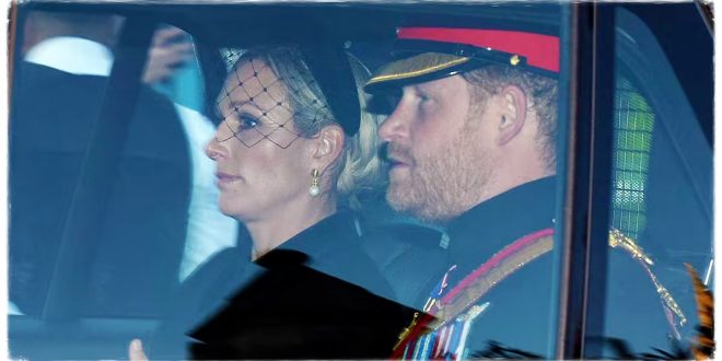Zara Tindall And Prince Harry Share Sweet Moment After Moving Vigil