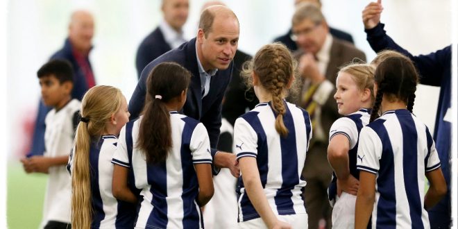 Prince William Gives An Inspirational Speech To Young Children During A Visit To St George's Park