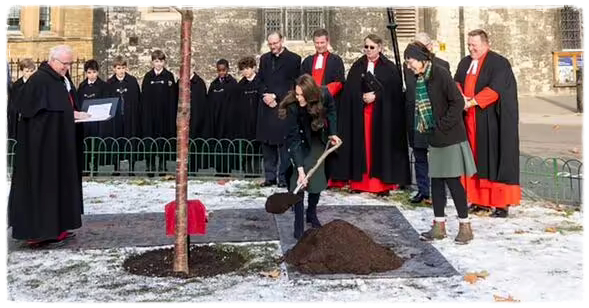 Princess Kate Plants Cherry Tree At Westminster Abbey In Memory Of The Late Queen
