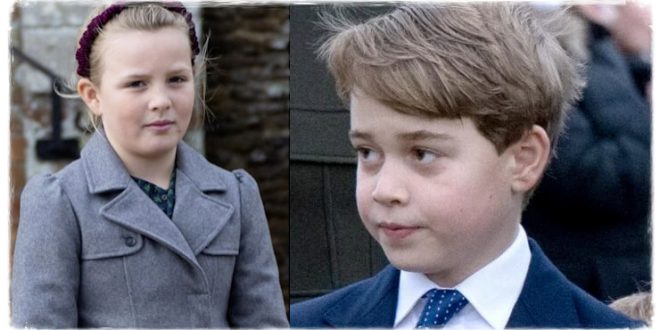 Cute Mia Tindall Try To Get Prince George's Attention During The Christmas Walkabout
