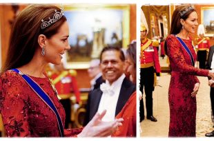 Princess Kate Stuns In A Jenny Packham Gown For Diplomatic Corps Reception At Buckingham Palace 