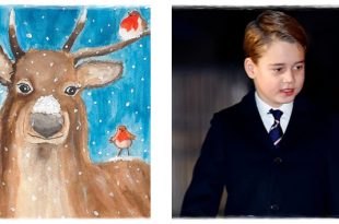 William And Kate Send Fans Wild With Adorable Handpainted Christmas Card Made By Prince George