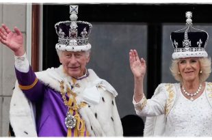 The Newly Crowned King And Queen Wave At Adoring Crowds On Buckingham Palace Balcony