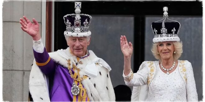 The Newly Crowned King And Queen Wave At Adoring Crowds On Buckingham Palace Balcony