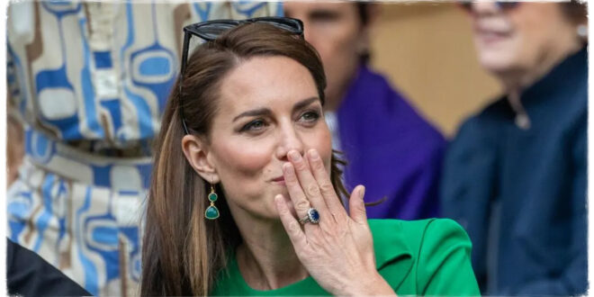 Princess Kate Blows Kiss From Her Royal Box at Wimbledon