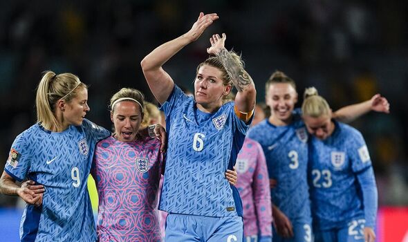 England's female team triumph in the semi-final
