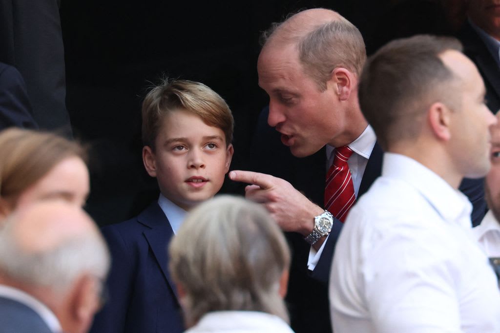 Prince William appeared to explain the game to Prince George