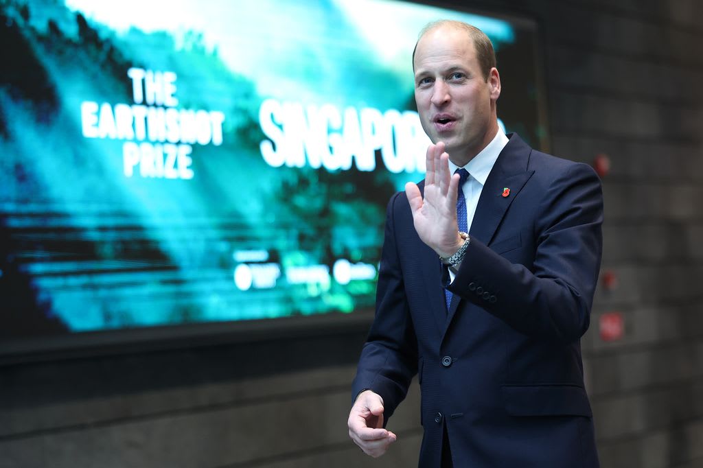 Prince William greeted members of the public during his visit to Jewel Changi Airport