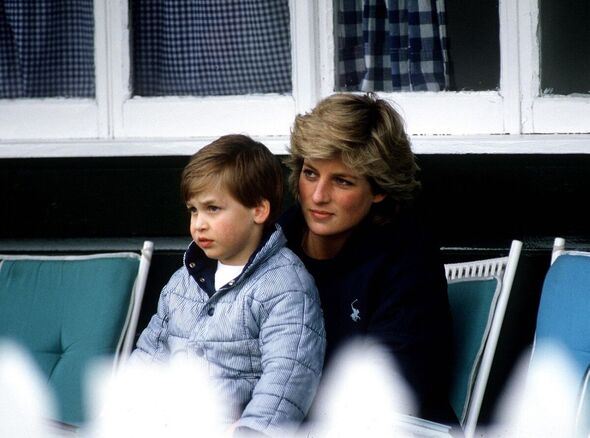 Princess Diana With Prince William Sitting On Her Lap At Polo in 1987