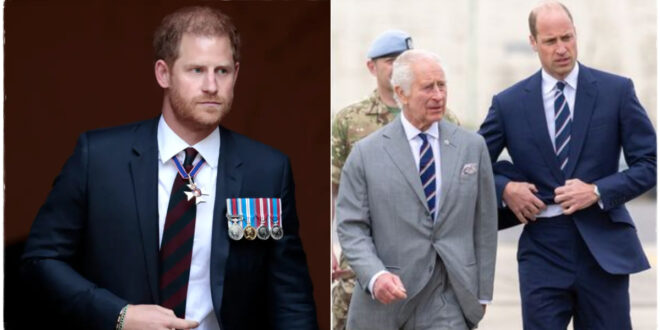Charles And William Looked Like They Were 'Ready For A Fight' During A Private Meeting With Harry