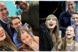 George, Charlotte And William Grin In Selfie With Taylor Swift