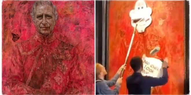 King Charles's New Portrait Was Vandalised At A London Art Gallery