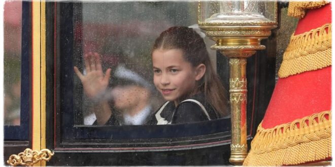 Princess Charlotte's Sweet Gesture During Carriage Ride To Stop Rain From Spoiling Trooping Parade