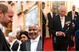 Prince William Dazzles in White Bow Tie at Glamorous Buckingham Palace Reception