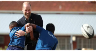 Prince William Displays Impressive Rugby Skills During Solo School Visit in Cape Town