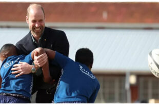 Prince William Displays Impressive Rugby Skills During Solo School Visit in Cape Town