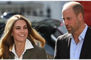 Princess Kate smiling as she returns to royal duties alongside Prince William after a 7-week break