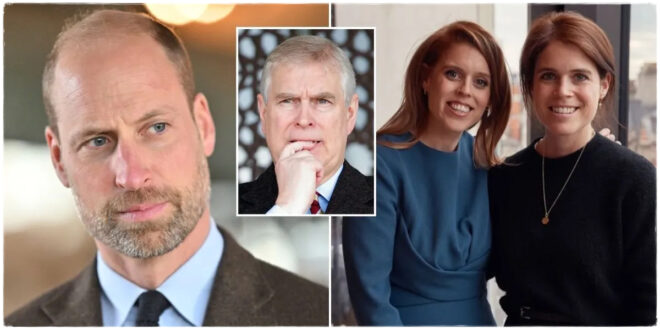 Prince William appearing stern amid reports he threatened to strip Beatrice and Eugenie of titles over Royal Lodge dispute