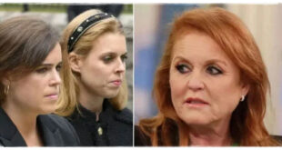 Princess Beatrice looking upset while confronting Sarah Ferguson over alleged sugar daddy claims