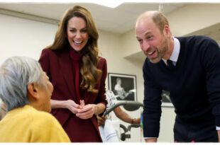 Princess Kate and Prince William during a surprise visit showing support for NHS staff