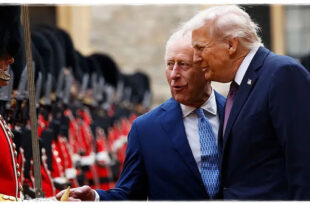 King Charles during an official engagement amid debate about his potential US state visit