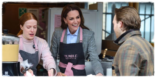 Princess Kate and Prince William surprising shoppers during a market visit while TikTok personalities react