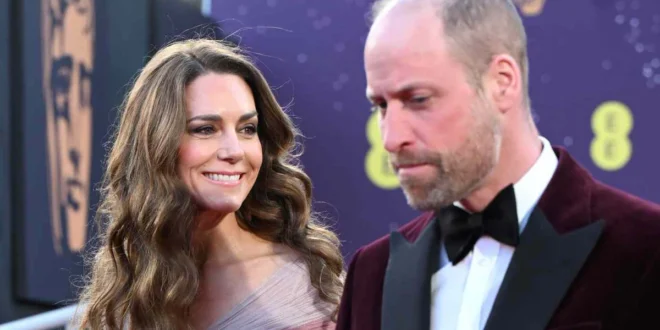 Princess Kate and Prince William during a royal appearance amid reports of concern during the Andrew crisis