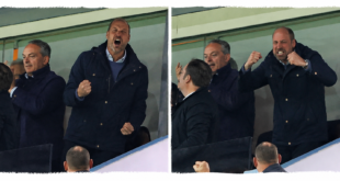 Prince William passionately reacting during an Aston Villa football match