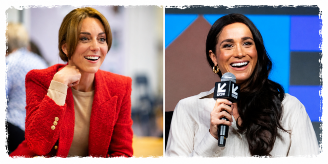 Meghan Markle and Princess Kate during separate appearances amid fresh comparisons between the two royals