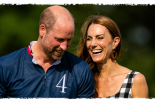 Prince William and Princess Kate with their three children during the family's summer break