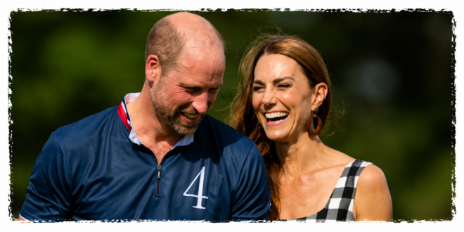 Prince William and Princess Kate with their three children during the family's summer break