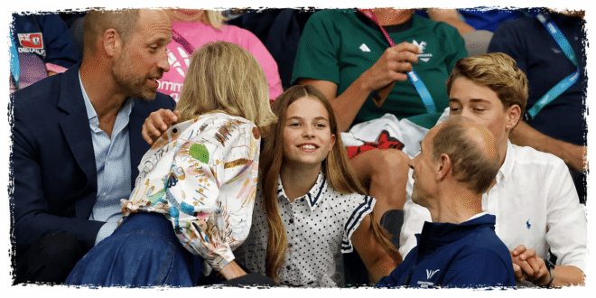 Princess Charlotte sharing a warm moment with Duchess Sophie during a royal event