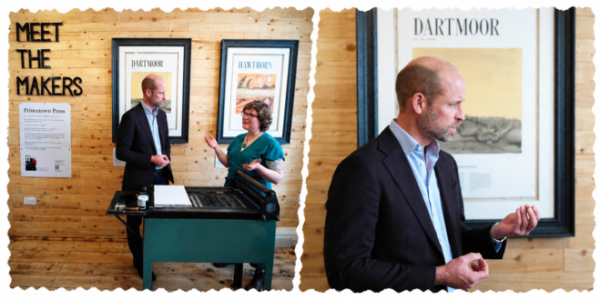 Prince William visiting Princetown in Dartmoor as he launches a £250,000 community fund for local projects