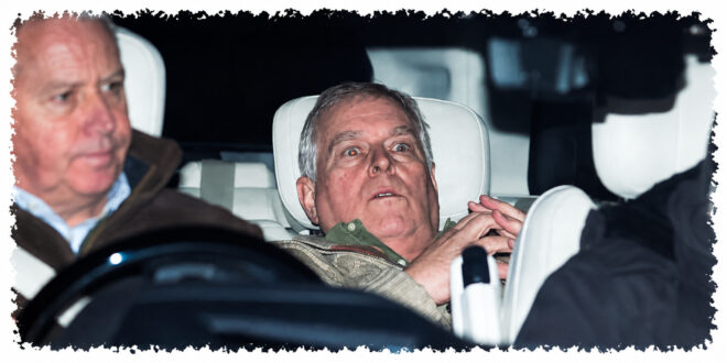 Andrew Mountbatten-Windsor pictured amid a High Court ruling that police search warrants used at his properties were unlawful
